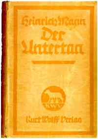[Buch: Heinrich Mann "Der Untertan" (Buchdeckel), 1918]